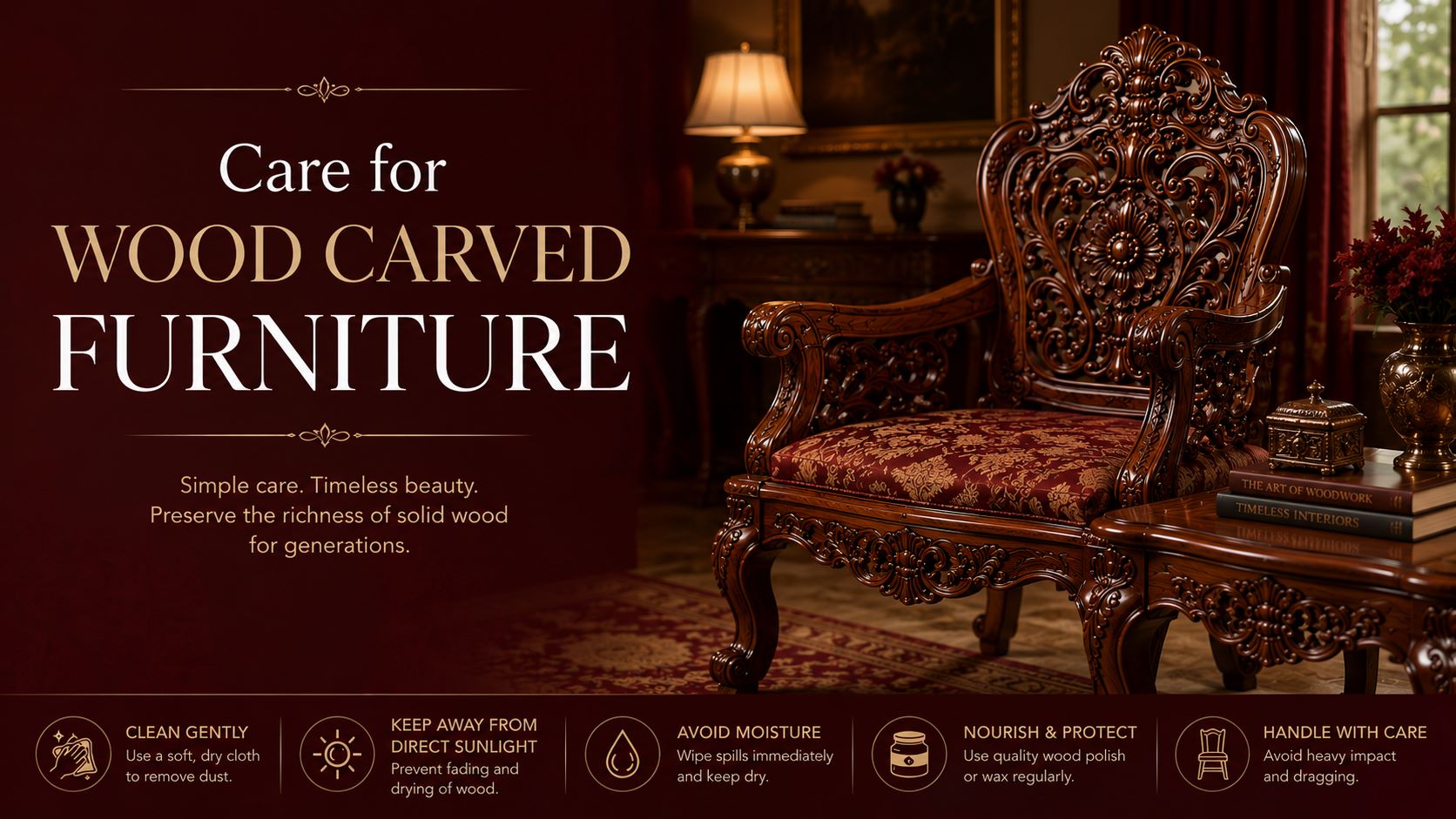 How to Care for Hand-Carved Wood Furniture and Preserve Its Beauty